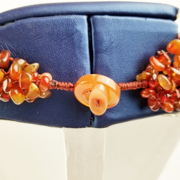 8 Strand Genuine Carnelian Necklace EUC - Picture 7 of 9